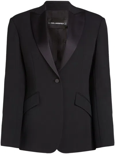 Karl Lagerfeld Tailored Blazer In Black