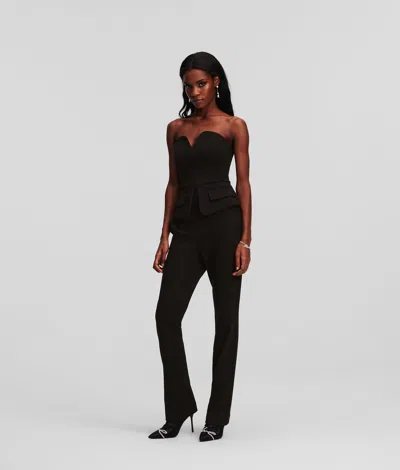 Karl Lagerfeld Tailored Jumpsuit In Black