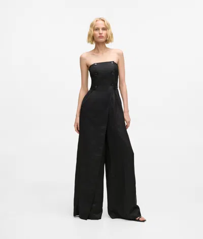 Karl Lagerfeld Tailored Jumpsuit In Black