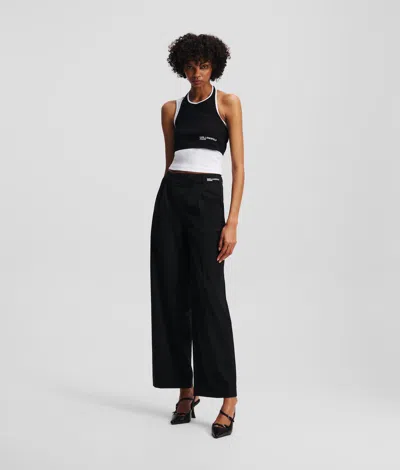 Karl Lagerfeld Tailored Pants In Black