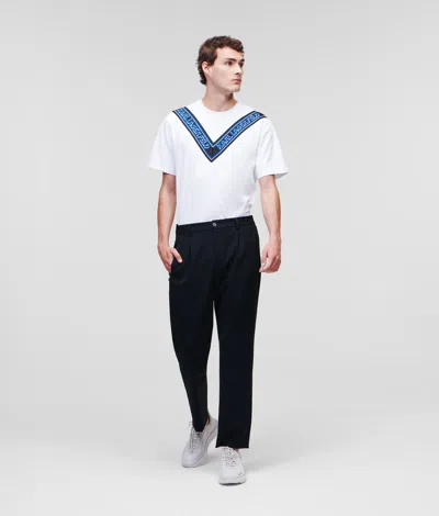 Karl Lagerfeld Tailored Pants With Zipped Pockets In White