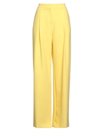 Karl Lagerfeld Tailored Pants Woman Pants Yellow Size 4 Polyester, Viscose, Elastane