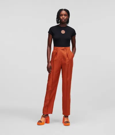 Karl Lagerfeld Tailored Trousers In Orange