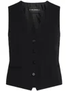 Karl Lagerfeld Tailored Waistcoat In 黑色