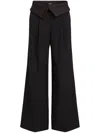 Karl Lagerfeld Tailored Wide-leg Trousers In Black