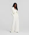 Karl Lagerfeld Tailored Wide-leg Trousers Handpicked By Hun Kim In White