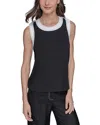 Karl Lagerfeld Tank Top In Black/soft White