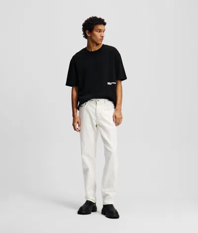 Karl Lagerfeld Tapered Jeans In Black