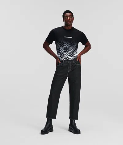 Karl Lagerfeld Tapered Jeans In Black
