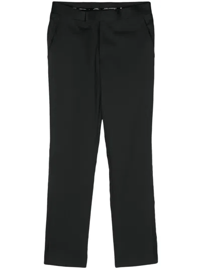 Karl Lagerfeld Tapered-leg Trousers In Black