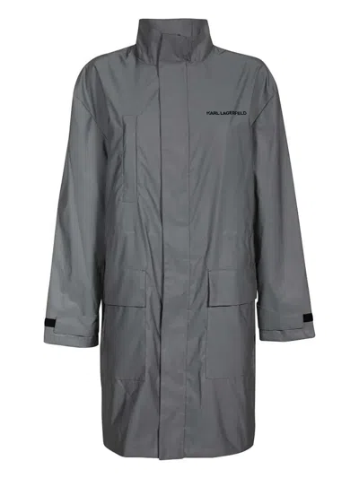 KARL LAGERFELD TECHNO-FABRIC COAT