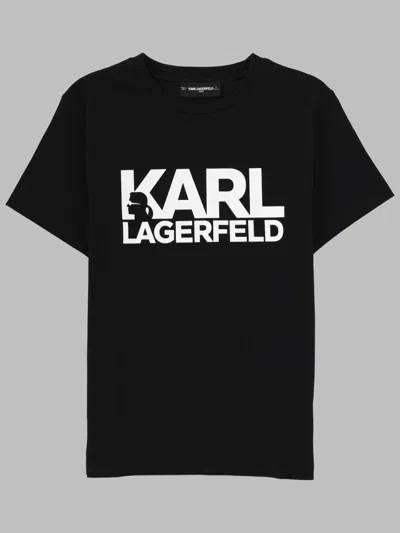 Karl Lagerfeld Tee Shirt In Black