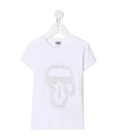 Karl Lagerfeld Teen Logo-print T-shirt In White