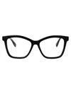 Karl Lagerfeld Textured Black Acetate Glasses In Black