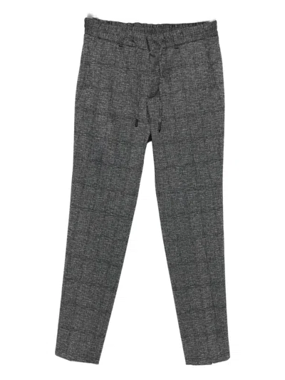 Karl Lagerfeld Textured Drawstring Trousers In Black