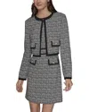 Karl Lagerfeld Textured Jacquard Jacket In Multi