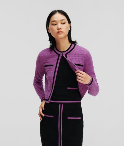 Karl Lagerfeld Textured Knit Cardigan