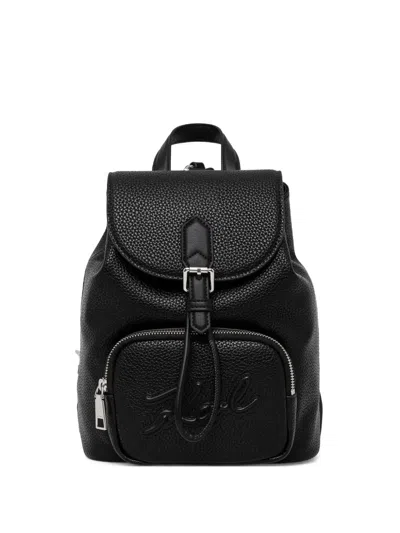 Karl Lagerfeld Textured-leather Backpack