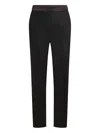 Karl Lagerfeld Textured Tailored Trousers In Black