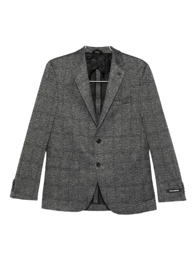 Karl Lagerfeld Textured Two-button Jacket In Gray