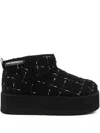 Karl Lagerfeld Thermo Check-pattern Platform Boots In Black