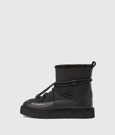 Karl Lagerfeld Thermo Lace-detail Boots In Black
