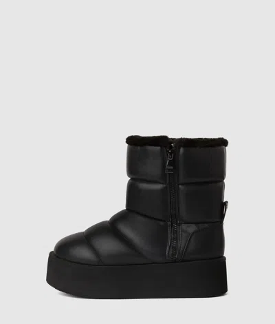 Karl Lagerfeld Thermo Mid-calf Padded Boots In Black