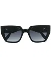 Karl Lagerfeld Tinted Square-frame Sunglasses In Black
