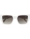 Karl Lagerfeld Tinted Square-frame Sunglasses In White