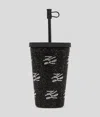 Karl Lagerfeld To-go-becher Mit Autogramm Und Strass In Black