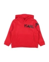 Karl Lagerfeld Toddler Boy Sweatshirt Red Size 5 Cotton, Polyester In Red