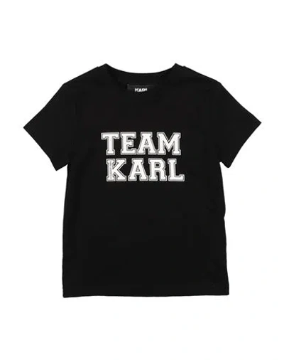 Karl Lagerfeld Babies'  Toddler Boy T-shirt Black Size 6 Cotton