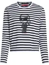 Karl Lagerfeld Ikon Striped Cotton T-shirt In Multi