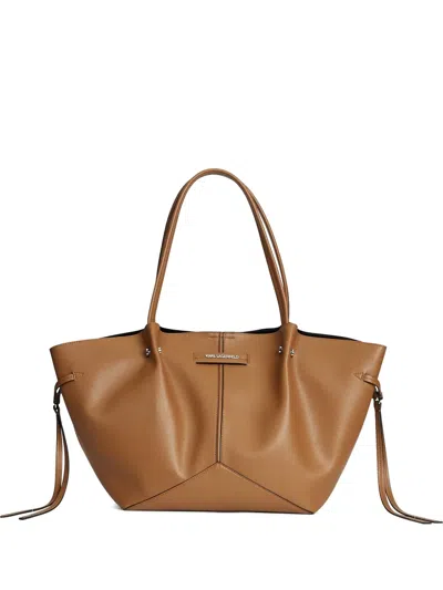 Karl Lagerfeld Top-handle Tote Bag In Brown