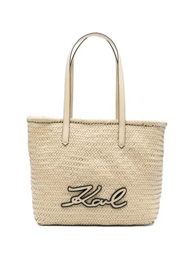 Karl Lagerfeld Top-handles Tote Bag In Neutral