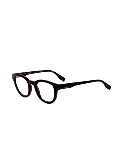 Karl Lagerfeld Tortoiseshell-effect Round-frame Glasses In Brown