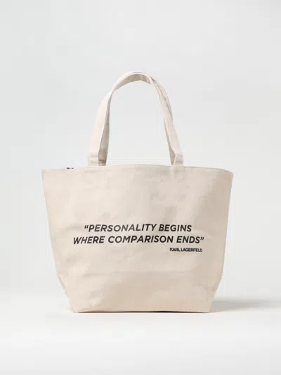 Karl Lagerfeld Tote Bags  Woman Color Beige