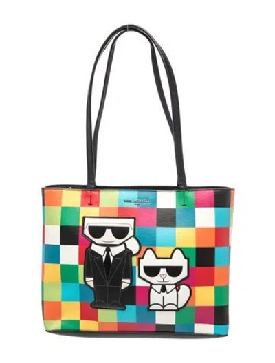 Pre-owned Karl Lagerfeld Tote In Blue
