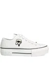 Karl Lagerfeld Kampus Max Fft Ikonic Karl-motif Sneakers In White