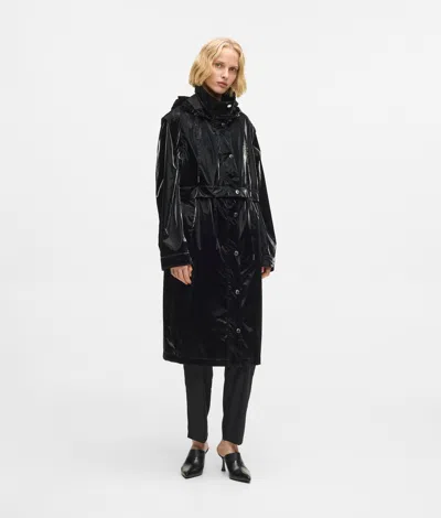 Karl Lagerfeld Transformer Coat In Black
