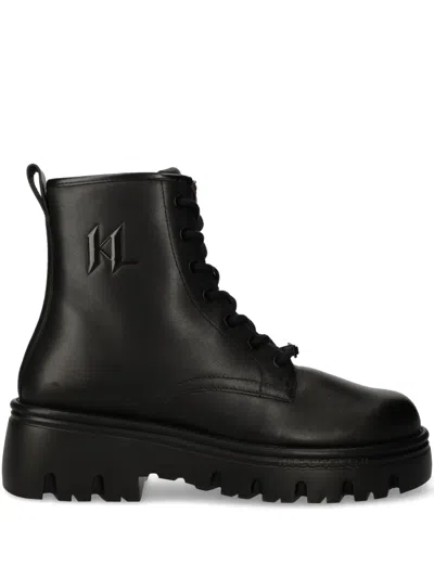 Karl Lagerfeld Traperid Boots In Black