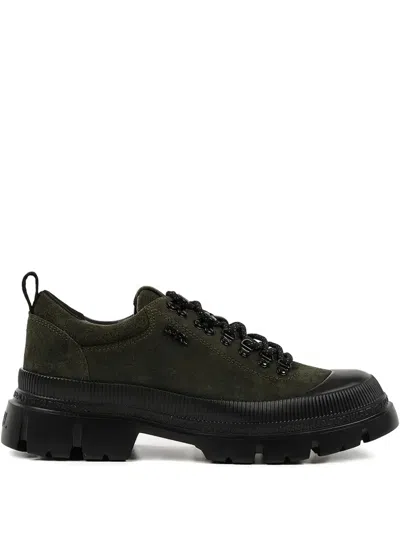 Karl Lagerfeld Trekka Lace-up Lug-sole Sneakers In Green