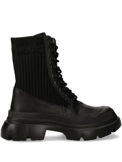 Karl Lagerfeld Trekka Max Boots In Black