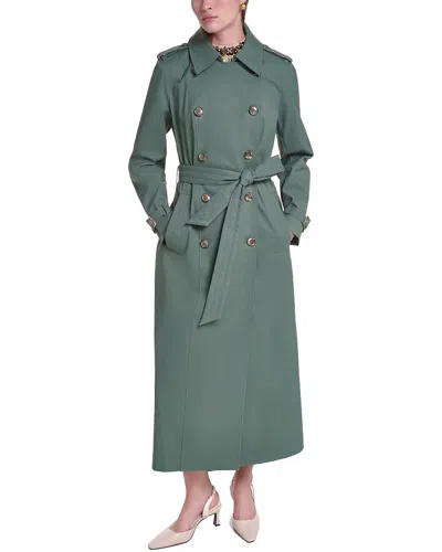 Karl Lagerfeld Trench Coat In Green