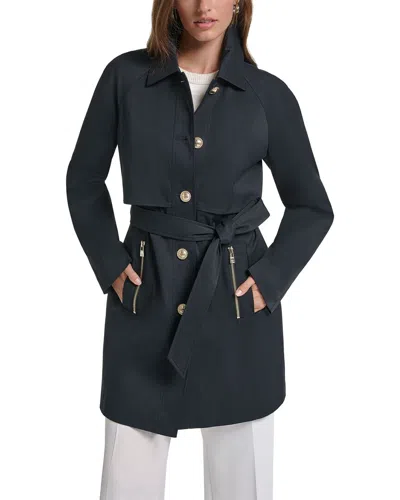 Karl Lagerfeld Trench Coat In Black