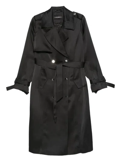 Karl Lagerfeld Trench Coat In Black