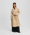 Karl Lagerfeld Trench Coat In Brown
