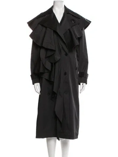 Pre-owned Karl Lagerfeld Trench Coat In Gray