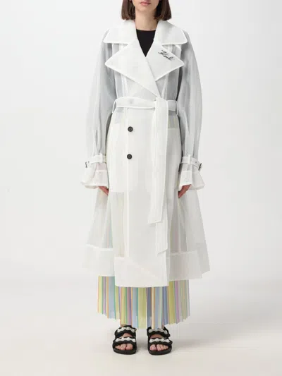 Karl Lagerfeld Trench Coat  Woman Color White
