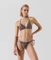 Karl Lagerfeld Triangle Bikini Top In Brown